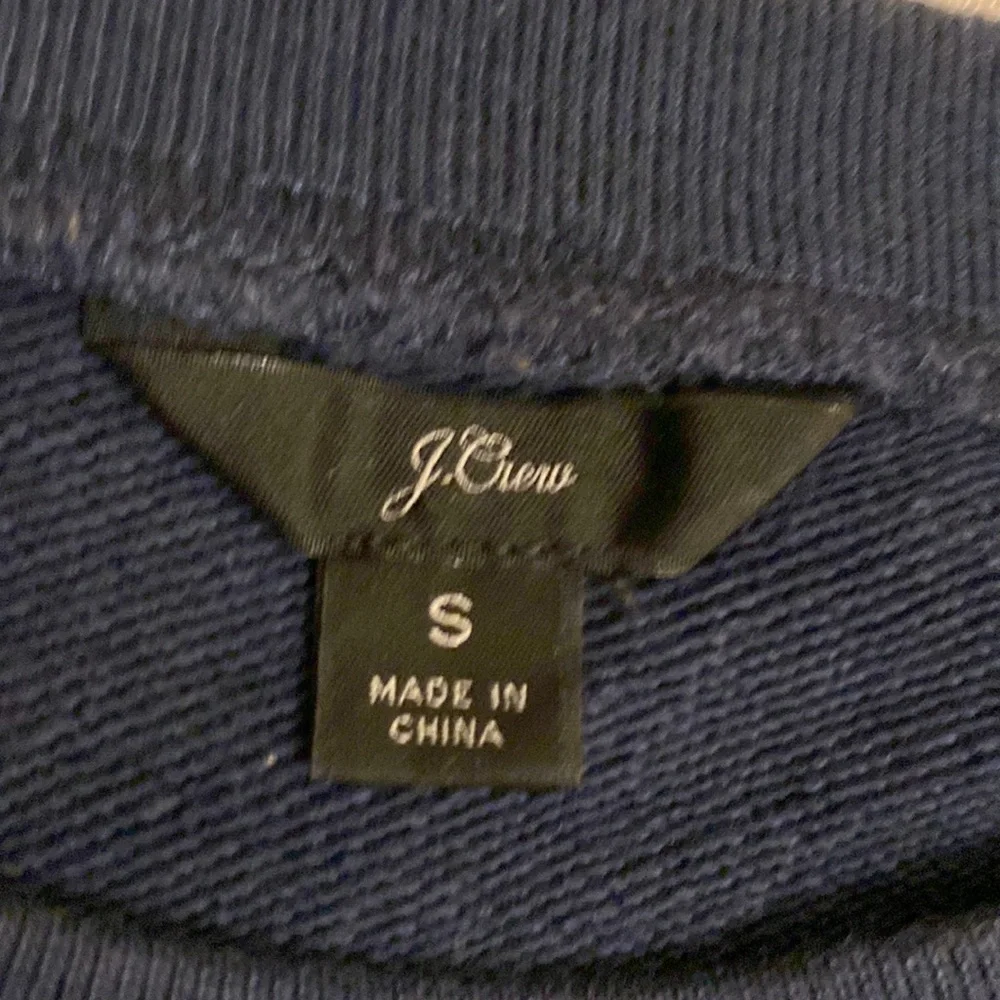 J. Crew Navy Cotton Blue Crewneck Sweater. Size S. Style K5948 - Picture 3 of 7